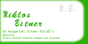 miklos bitner business card